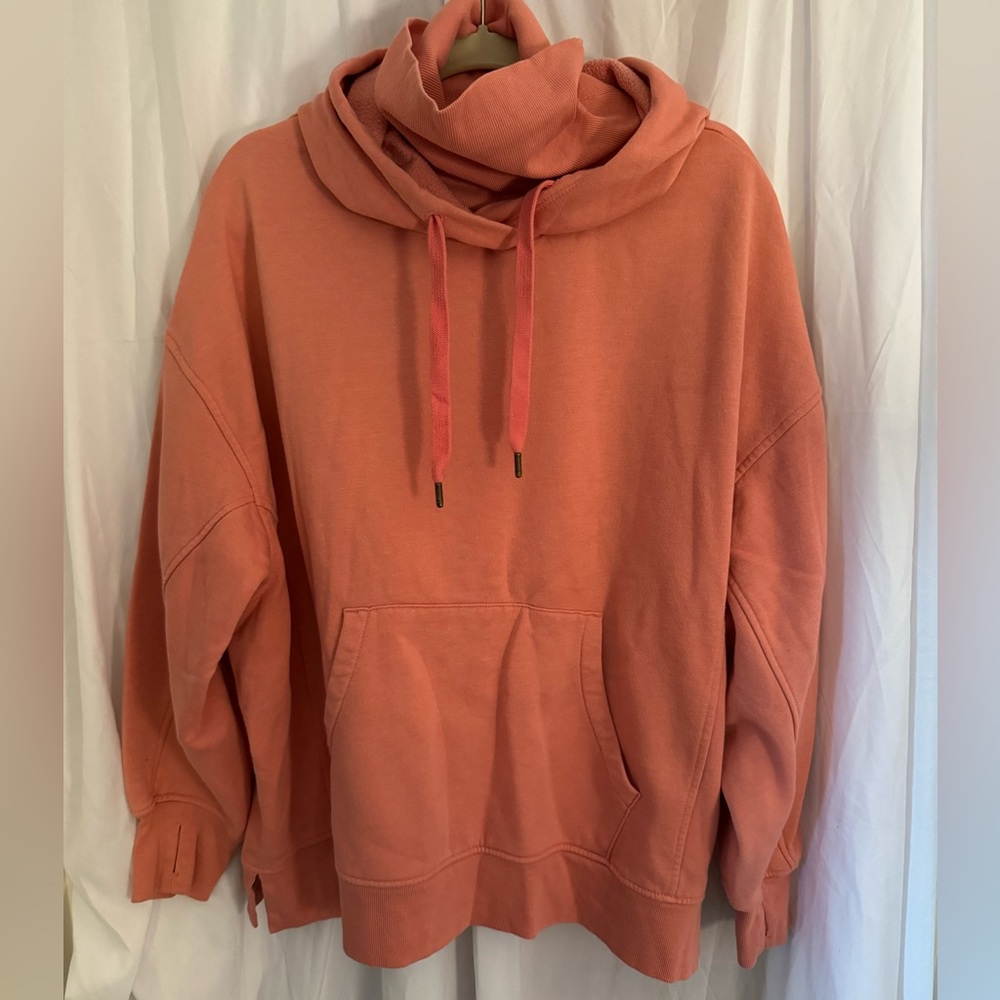 Old Navy xl coral orange mock turtleneck hoodie